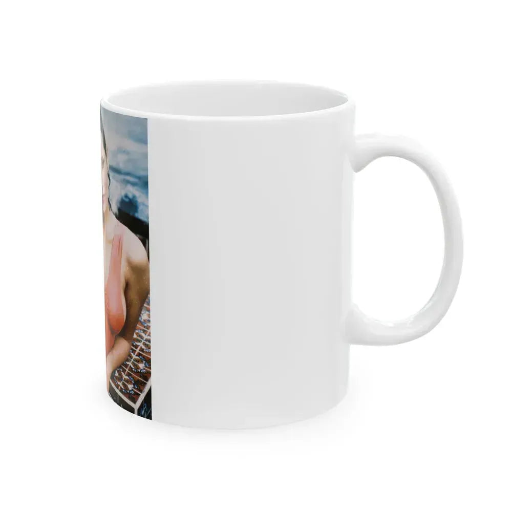 Barbara Carrera #11 (Vintage Female Icon) White Coffee Mug - Go Mug Yourself