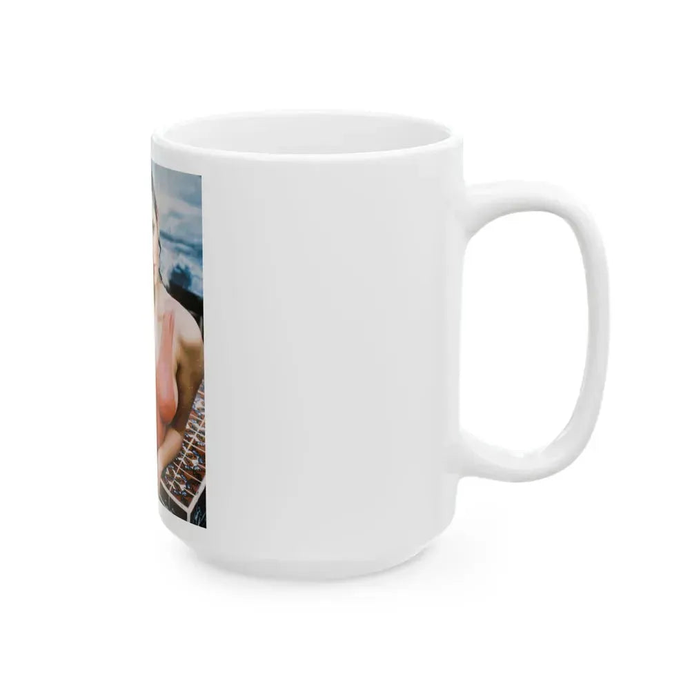 Barbara Carrera #11 (Vintage Female Icon) White Coffee Mug - Go Mug Yourself