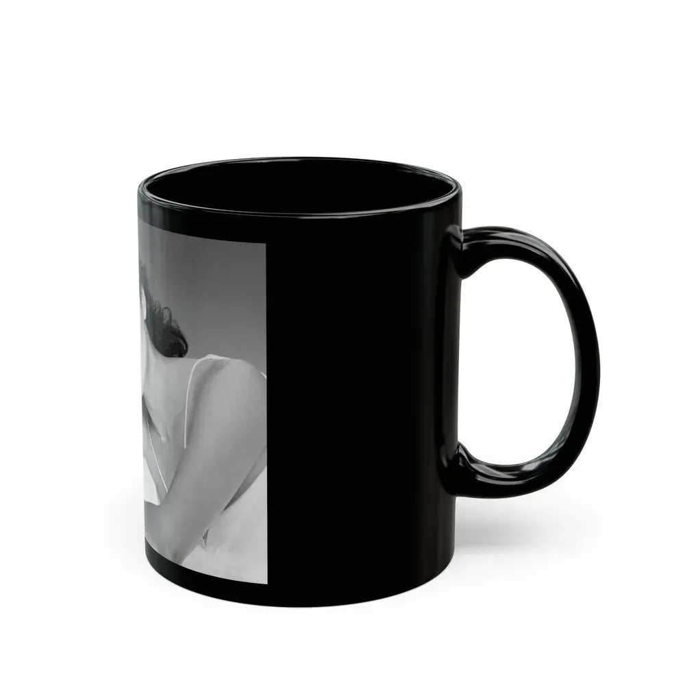 Barbara Carrera #111 (Vintage Female Icon) Black Coffee Mug - Go Mug Yourself