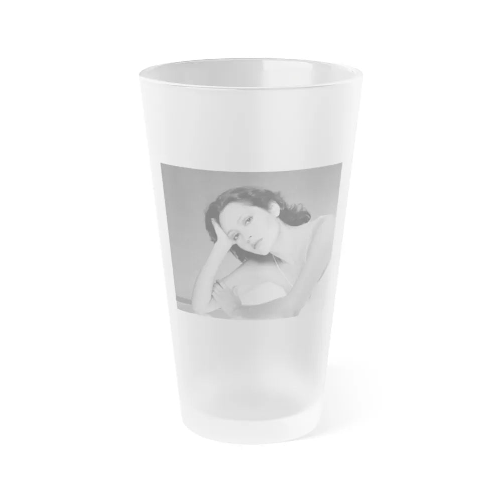 Barbara Carrera #111 (Vintage Female Icon) Frosted Pint Glass 16oz-16oz-Frosted-Go Mug Yourself