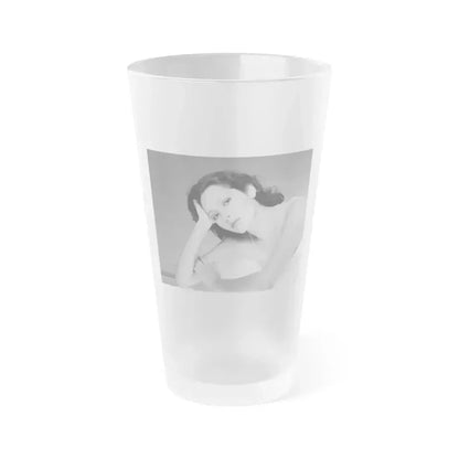 Barbara Carrera #111 (Vintage Female Icon) Frosted Pint Glass 16oz 16oz Frosted - Go Mug Yourself