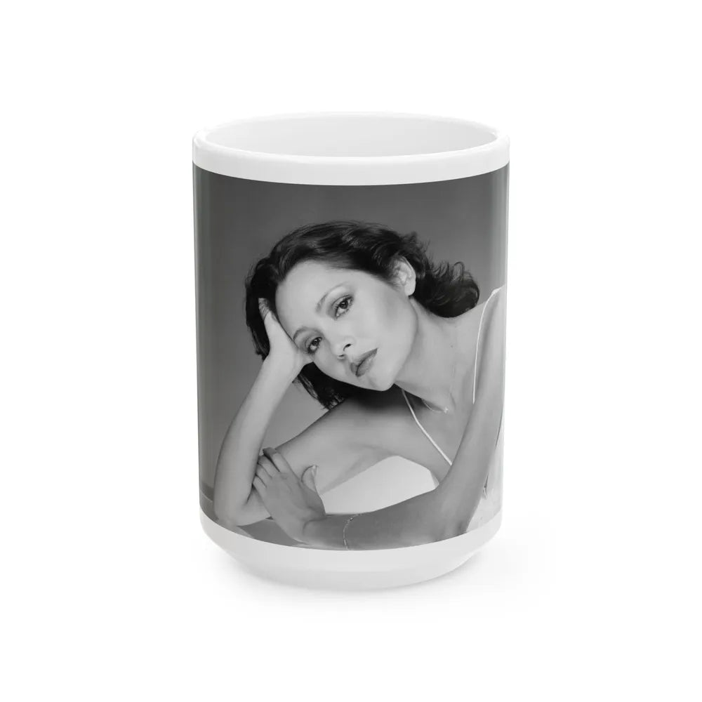 Barbara Carrera #111 (Vintage Female Icon) White Coffee Mug-15oz-Go Mug Yourself