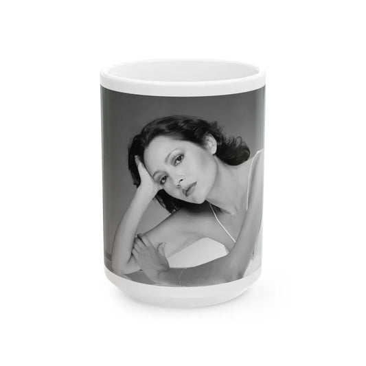 Barbara Carrera #111 (Vintage Female Icon) White Coffee Mug-15oz-Go Mug Yourself