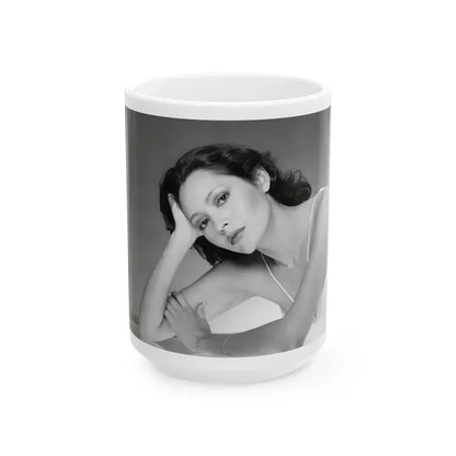 Barbara Carrera #111 (Vintage Female Icon) White Coffee Mug 15oz - Go Mug Yourself