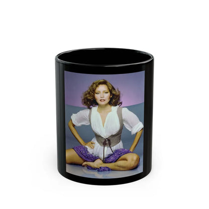 Barbara Carrera #112 (Vintage Female Icon) Black Coffee Mug-11oz-Go Mug Yourself