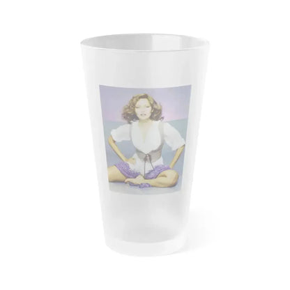 Barbara Carrera #112 (Vintage Female Icon) Frosted Pint Glass 16oz 16oz Frosted - Go Mug Yourself