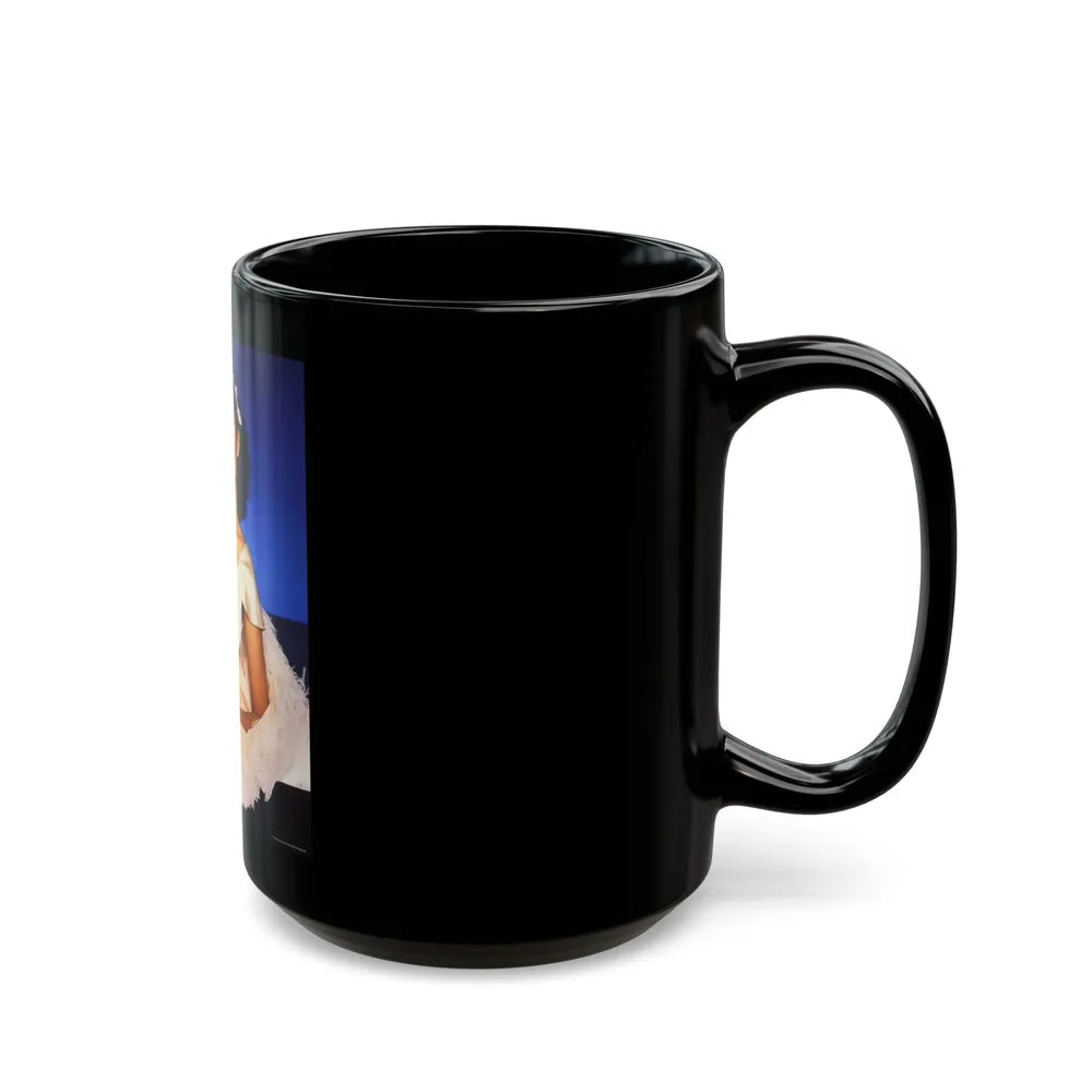 Barbara Carrera #113 (Vintage Female Icon) Black Coffee Mug-Go Mug Yourself