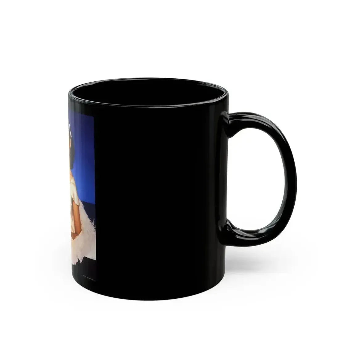Barbara Carrera #113 (Vintage Female Icon) Black Coffee Mug - Go Mug Yourself