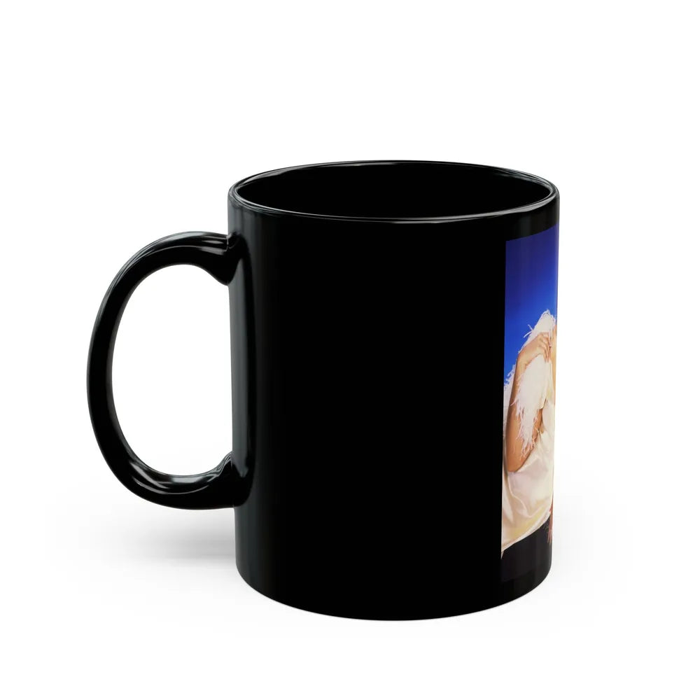 Barbara Carrera #113 (Vintage Female Icon) Black Coffee Mug-Go Mug Yourself