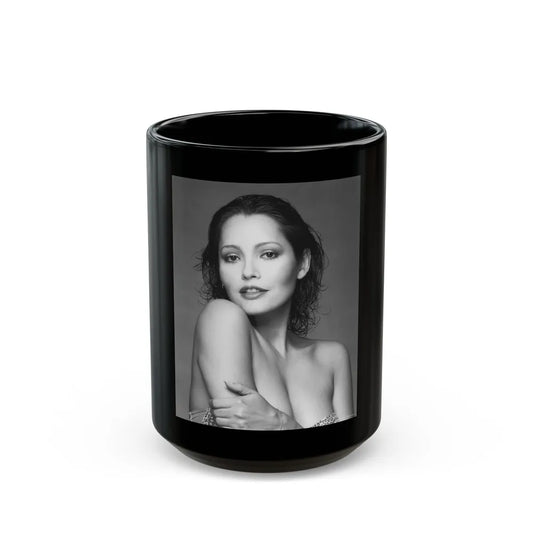 Barbara Carrera #114 (Vintage Female Icon) Black Coffee Mug-15oz-Go Mug Yourself