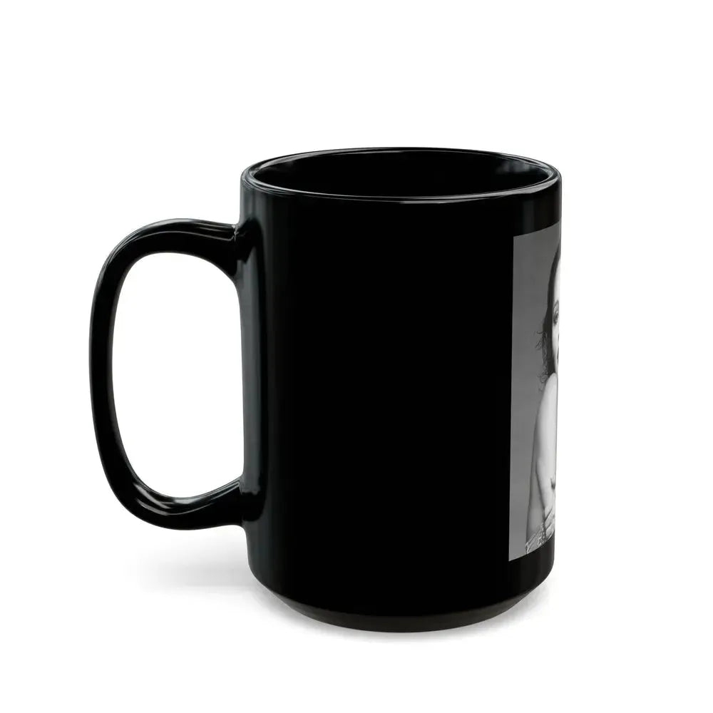 Barbara Carrera #114 (Vintage Female Icon) Black Coffee Mug - Go Mug Yourself