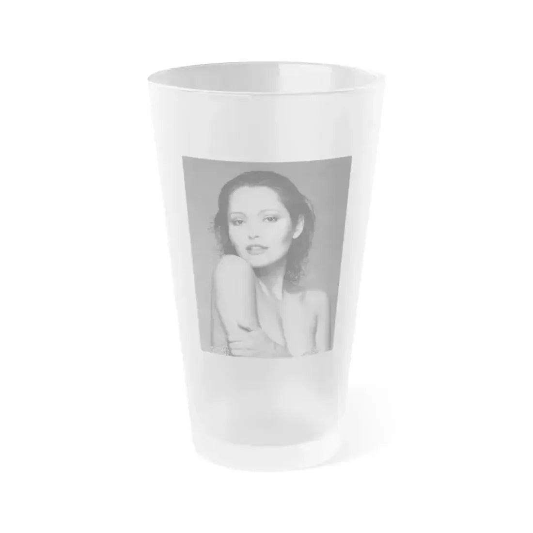 Barbara Carrera #114 (Vintage Female Icon) Frosted Pint Glass 16oz 16oz Frosted - Go Mug Yourself