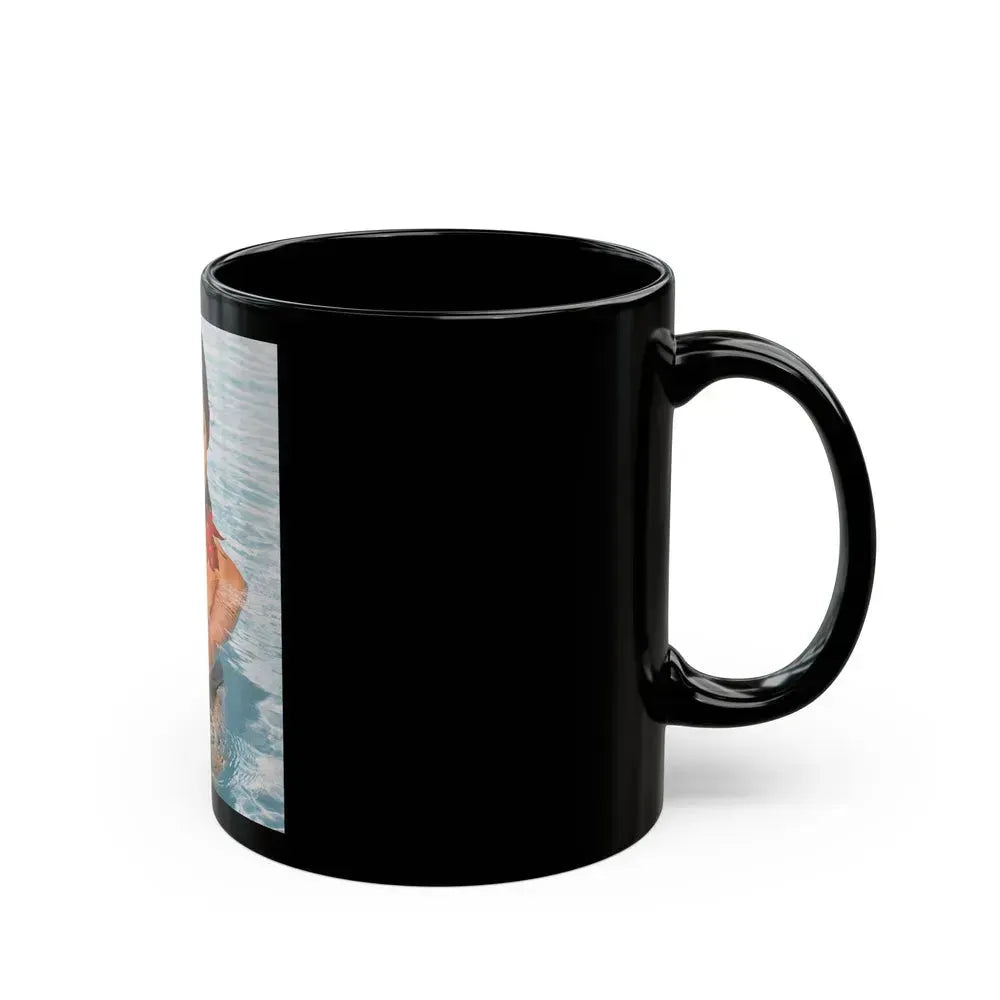 Barbara Carrera #116 (Vintage Female Icon) Black Coffee Mug - Go Mug Yourself