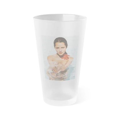 Barbara Carrera #116 (Vintage Female Icon) Frosted Pint Glass 16oz-16oz-Frosted-Go Mug Yourself