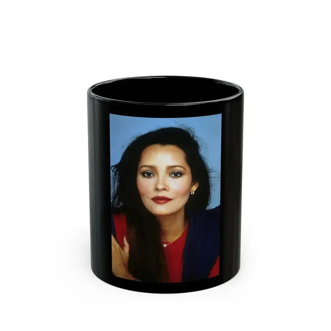 Barbara Carrera #117 (Vintage Female Icon) Black Coffee Mug 11oz - Go Mug Yourself
