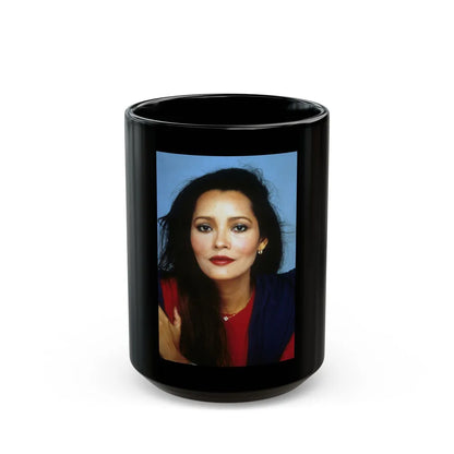 Barbara Carrera #117 (Vintage Female Icon) Black Coffee Mug-15oz-Go Mug Yourself