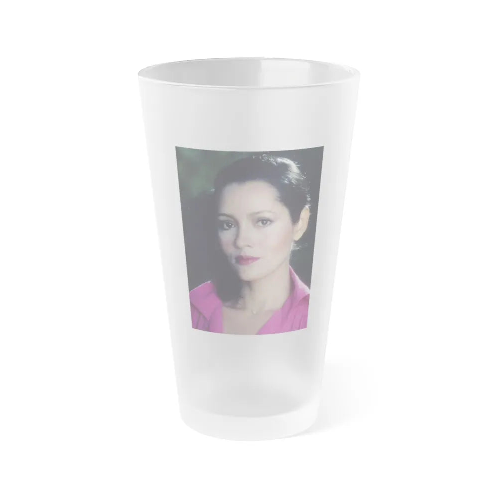 Barbara Carrera #118 (Vintage Female Icon) Frosted Pint Glass 16oz-16oz-Frosted-Go Mug Yourself