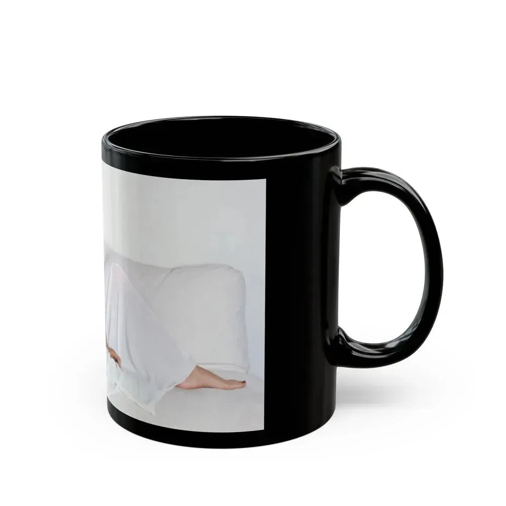 Barbara Carrera #119 (Vintage Female Icon) Black Coffee Mug - Go Mug Yourself