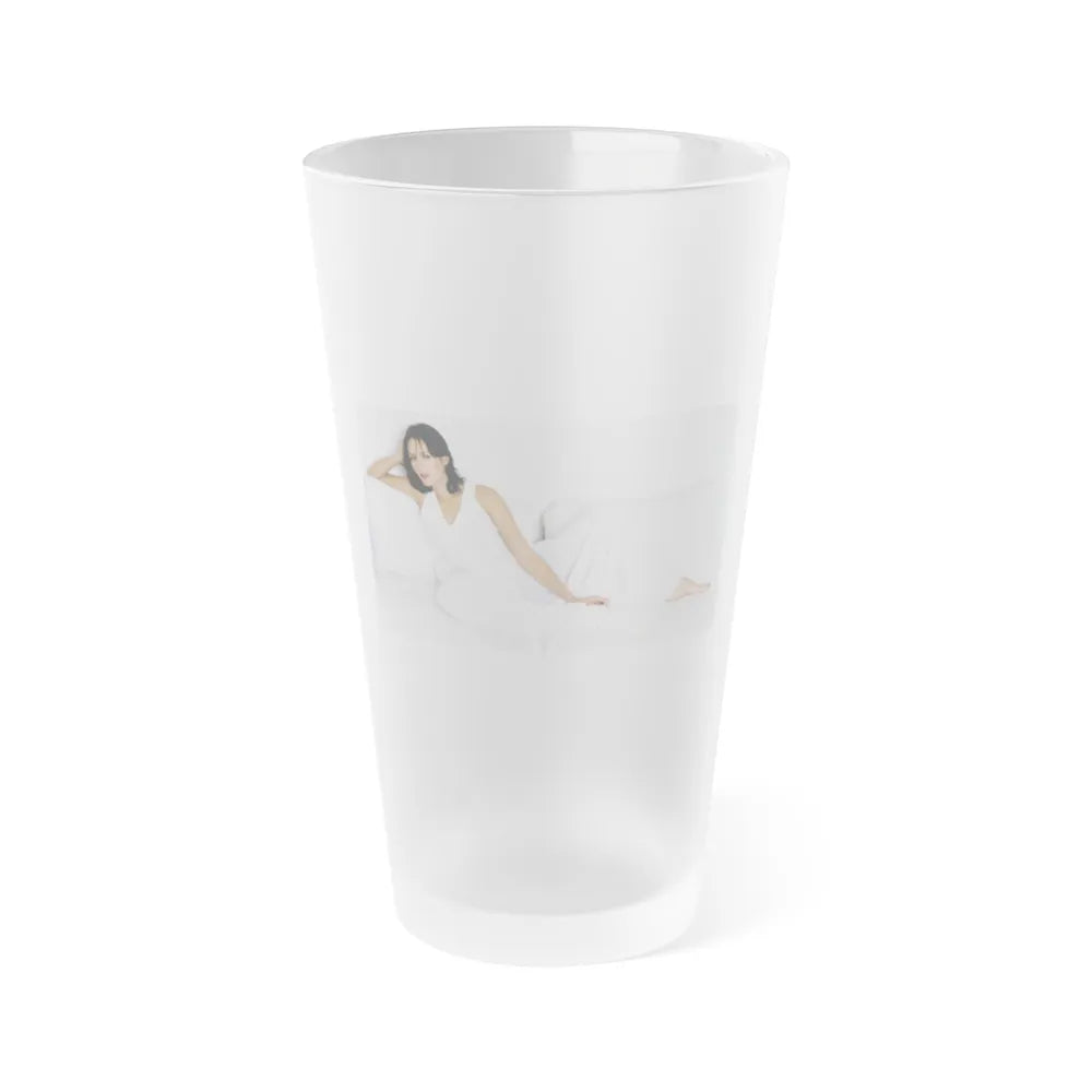 Barbara Carrera #119 (Vintage Female Icon) Frosted Pint Glass 16oz-16oz-Frosted-Go Mug Yourself