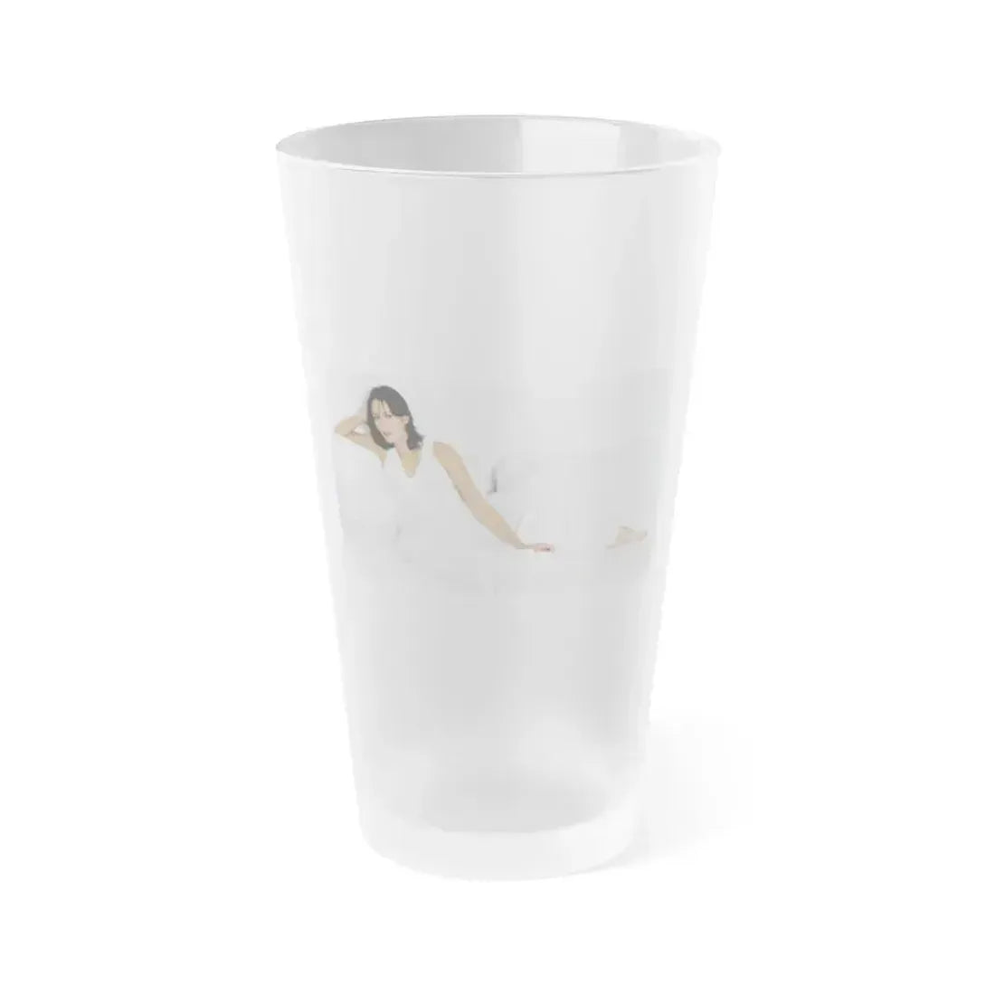 Barbara Carrera #119 (Vintage Female Icon) Frosted Pint Glass 16oz 16oz Frosted - Go Mug Yourself