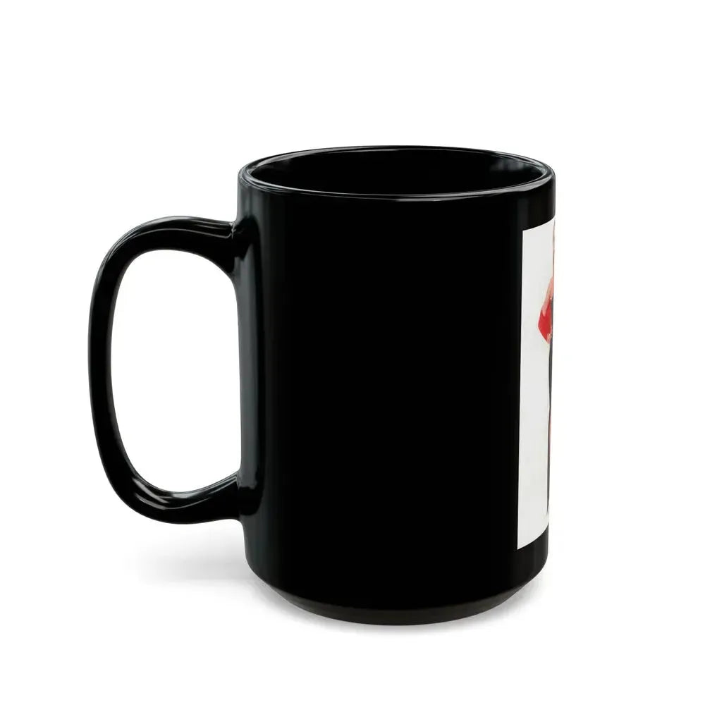 Barbara Carrera #123 (Vintage Female Icon) Black Coffee Mug - Go Mug Yourself