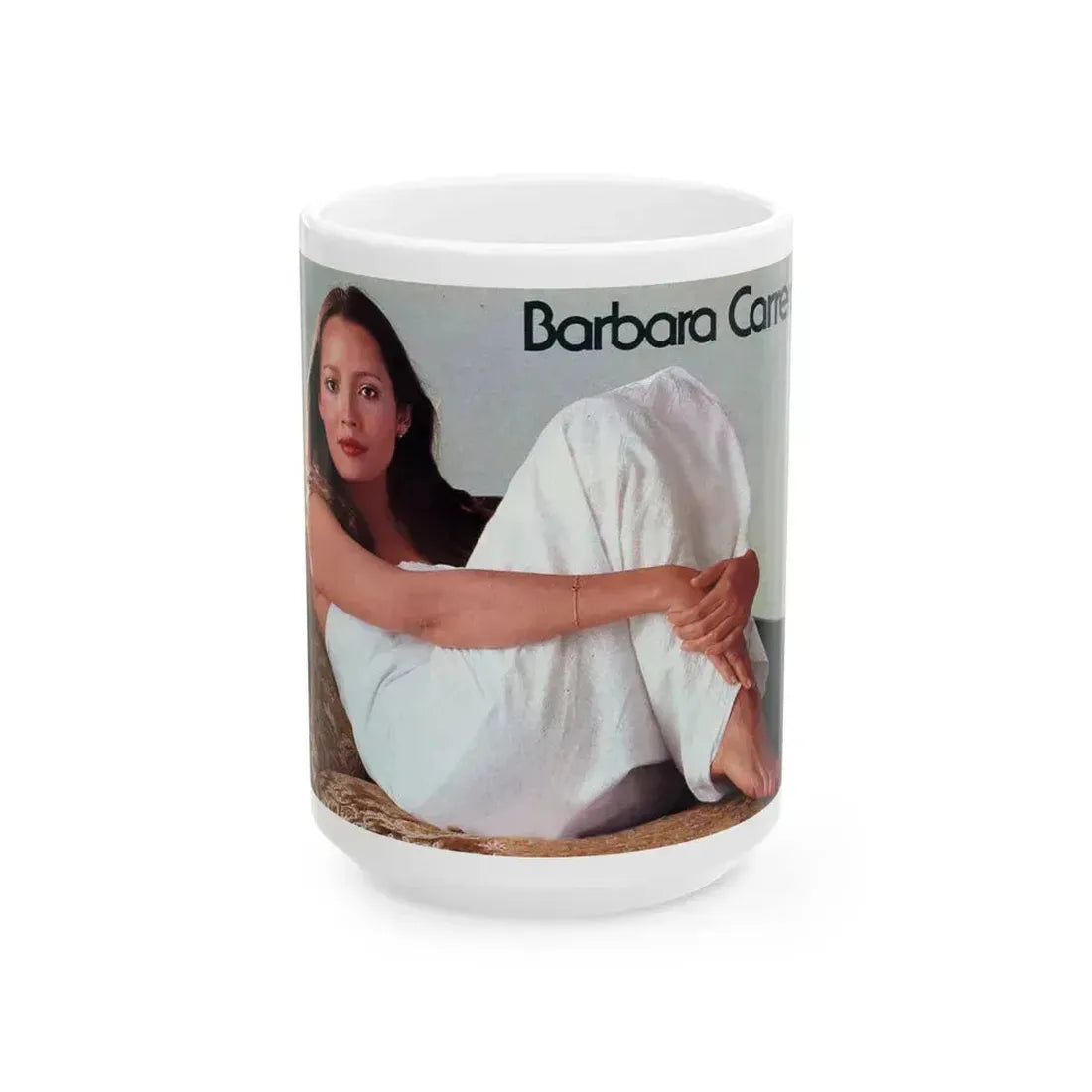 Barbara Carrera #124 (Vintage Female Icon) White Coffee Mug 15oz - Go Mug Yourself