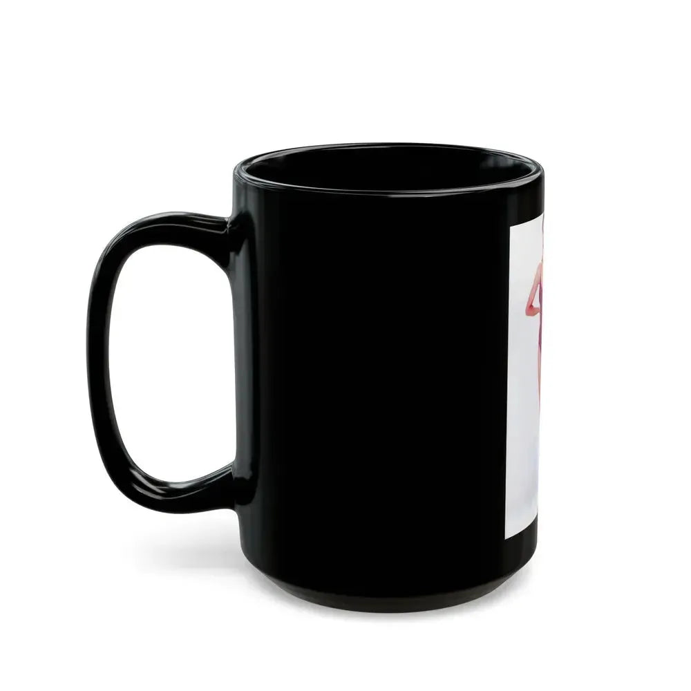 Barbara Carrera #125 (Vintage Female Icon) Black Coffee Mug - Go Mug Yourself