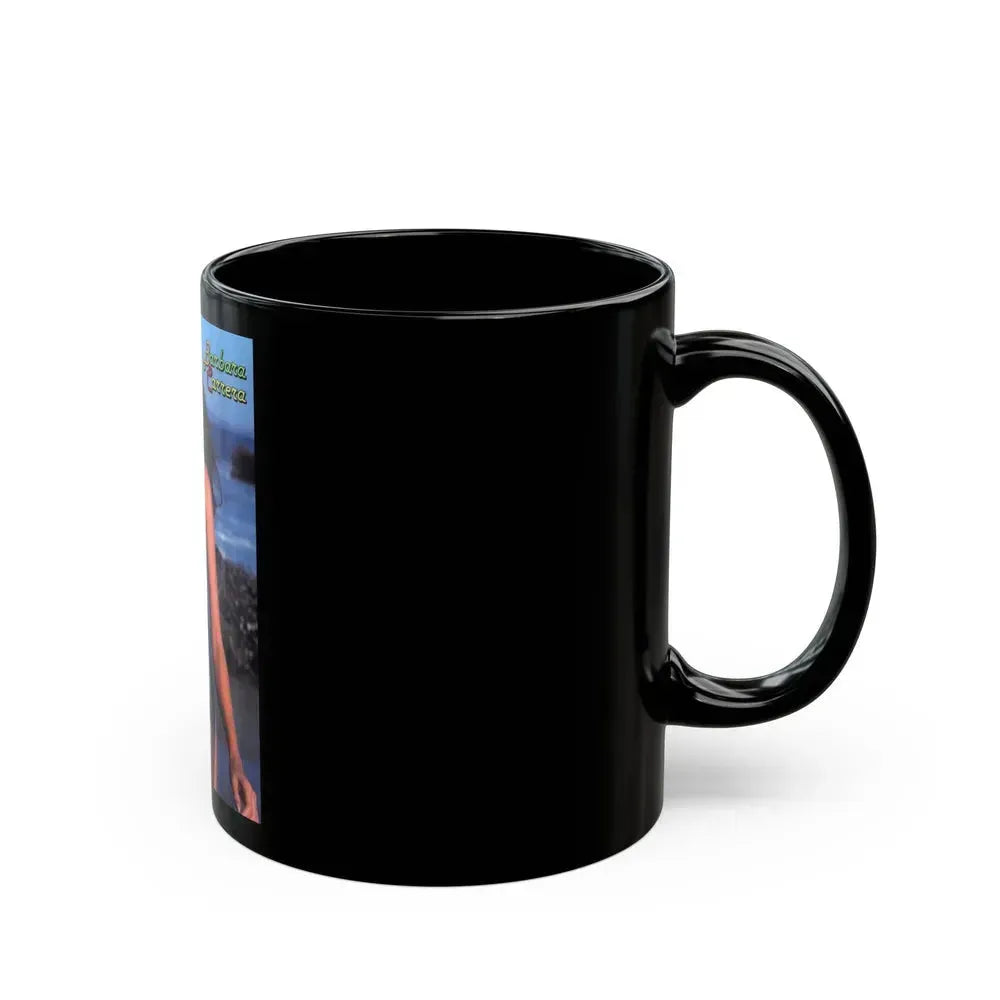 Barbara Carrera #126 (Vintage Female Icon) Black Coffee Mug - Go Mug Yourself