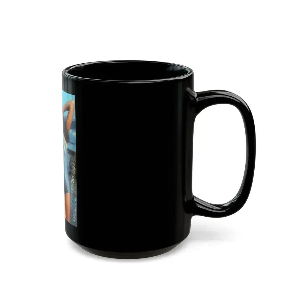Barbara Carrera #127 (Vintage Female Icon) Black Coffee Mug - Go Mug Yourself
