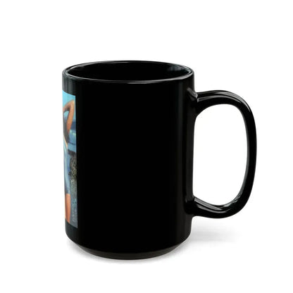 Barbara Carrera #127 (Vintage Female Icon) Black Coffee Mug - Go Mug Yourself