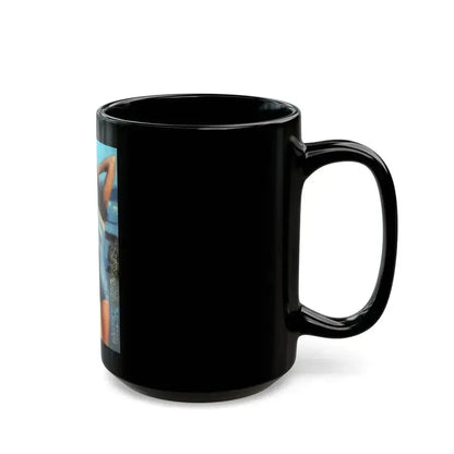 Barbara Carrera #127 (Vintage Female Icon) Black Coffee Mug - Go Mug Yourself