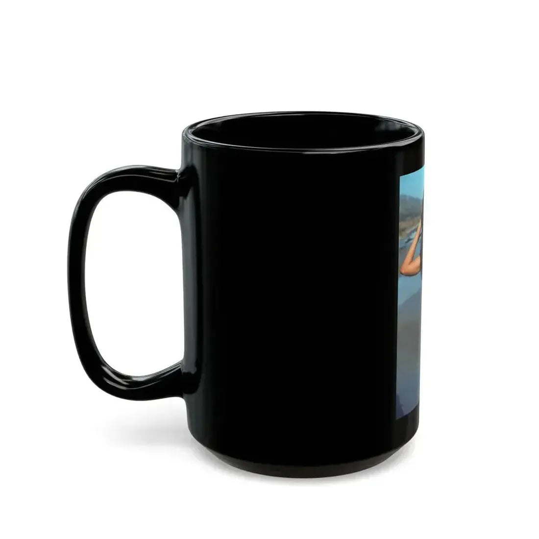 Barbara Carrera #127 (Vintage Female Icon) Black Coffee Mug - Go Mug Yourself