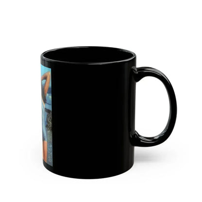 Barbara Carrera #127 (Vintage Female Icon) Black Coffee Mug - Go Mug Yourself