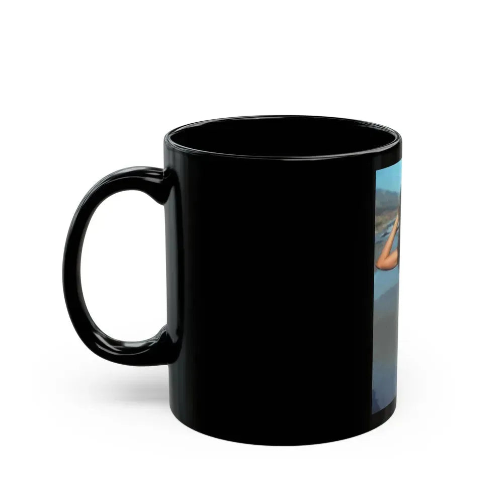 Barbara Carrera #127 (Vintage Female Icon) Black Coffee Mug - Go Mug Yourself