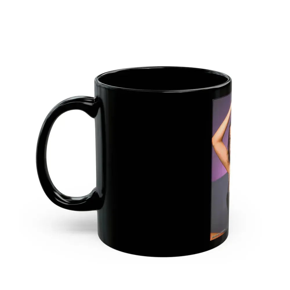 Barbara Carrera #15 (Vintage Female Icon) Black Coffee Mug - Go Mug Yourself