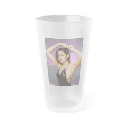 Barbara Carrera #15 (Vintage Female Icon) Frosted Pint Glass 16oz 16oz Frosted - Go Mug Yourself