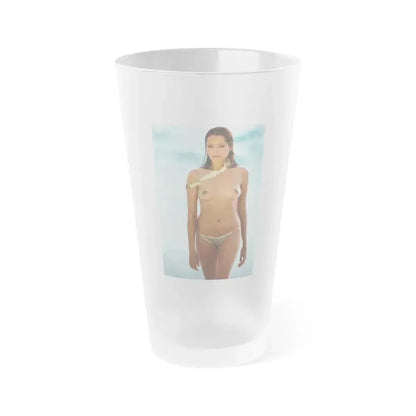 Barbara Carrera #19 - Topless (Vintage Female Icon) Frosted Pint Glass 16oz 16oz Frosted - Go Mug Yourself