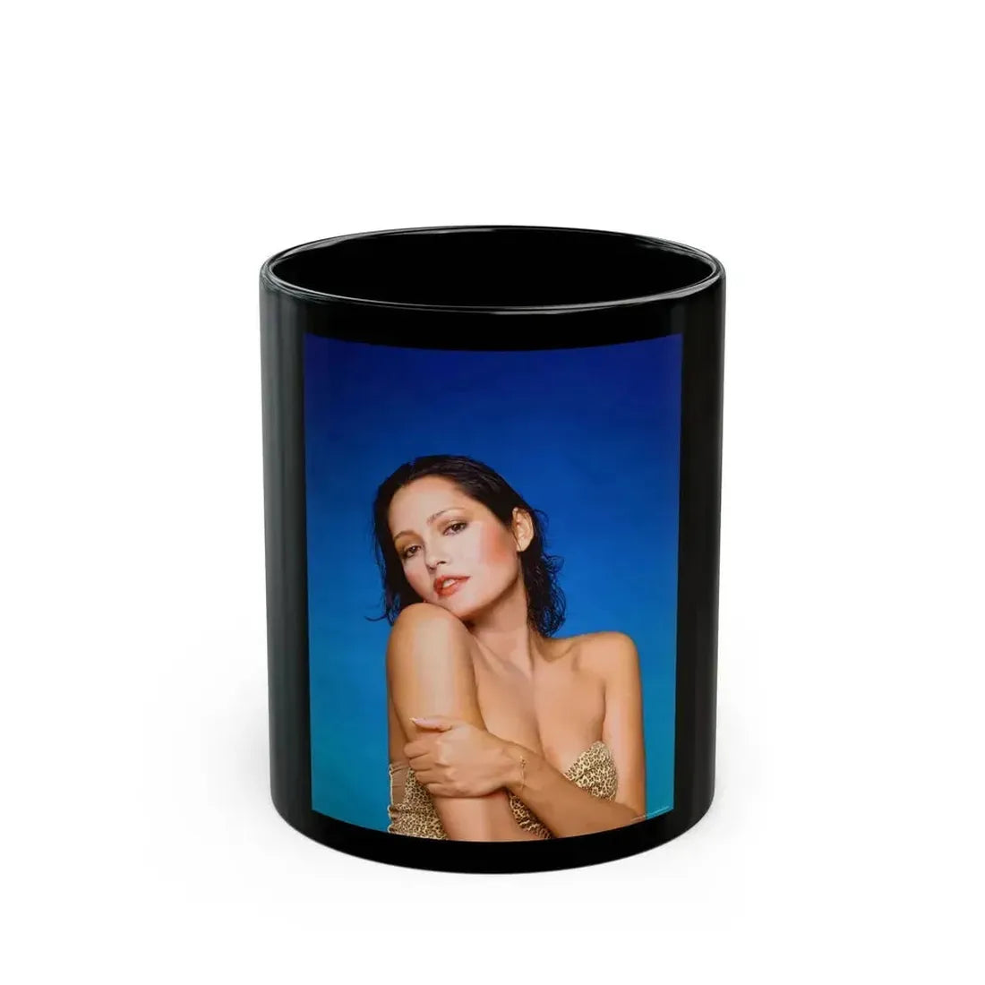 Barbara Carrera #34 (Vintage Female Icon) Black Coffee Mug 11oz - Go Mug Yourself
