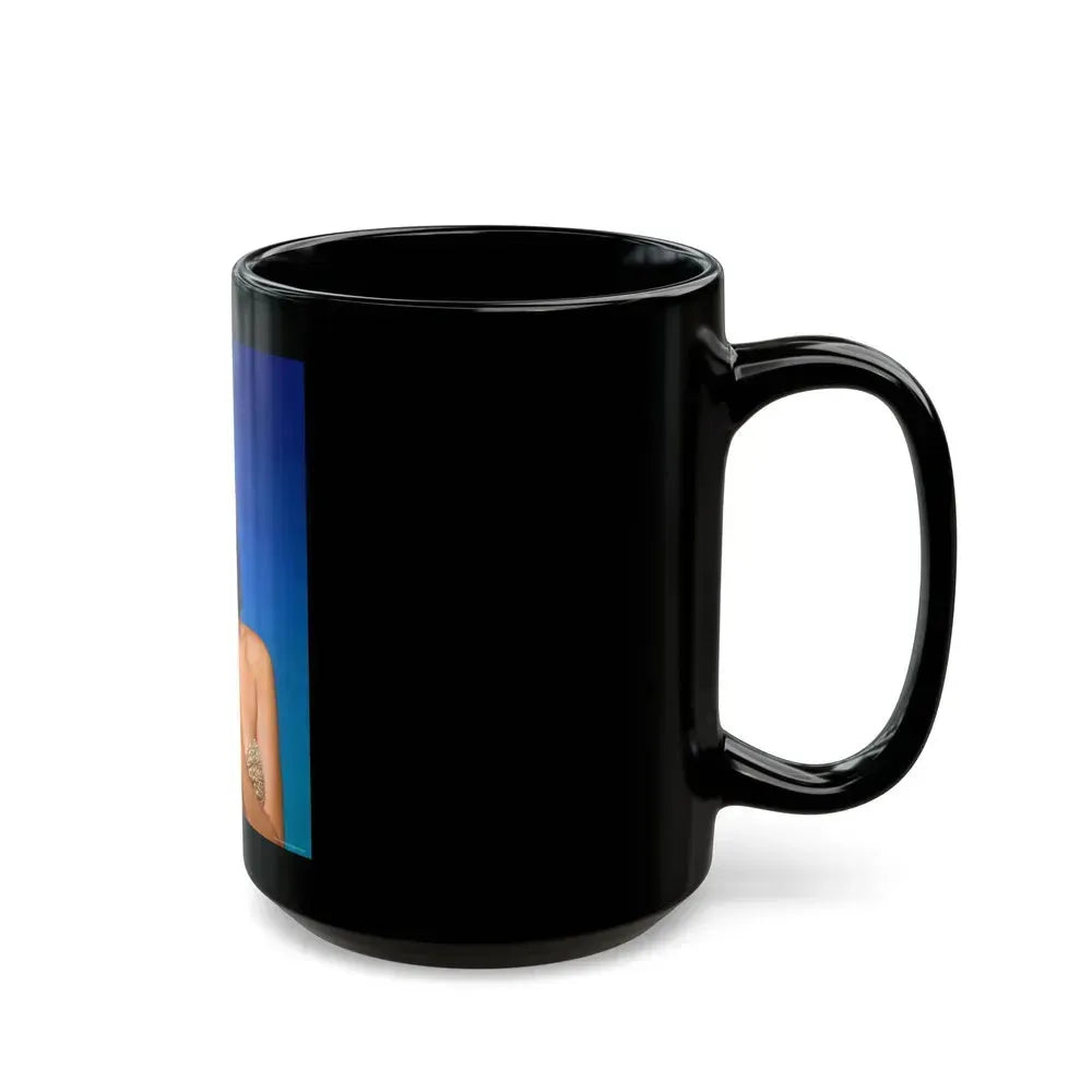 Barbara Carrera #34 (Vintage Female Icon) Black Coffee Mug - Go Mug Yourself