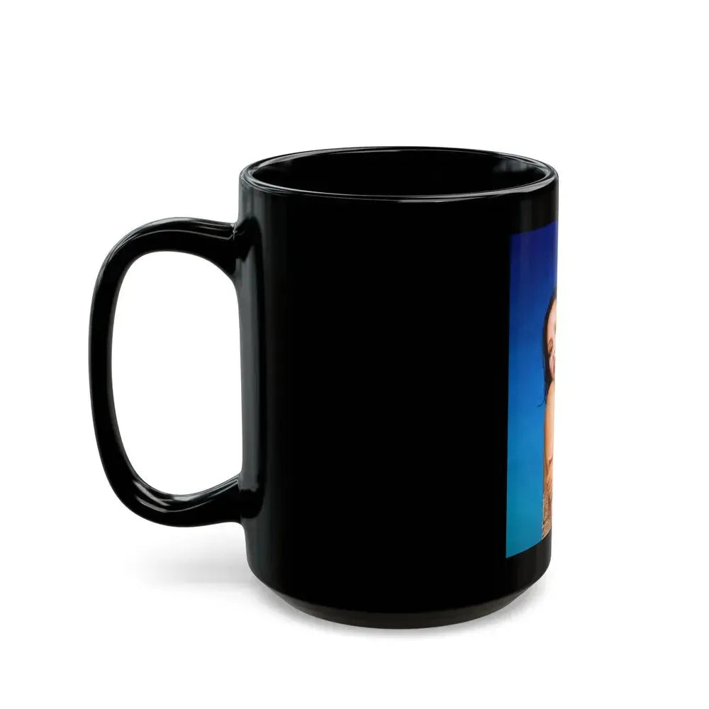 Barbara Carrera #34 (Vintage Female Icon) Black Coffee Mug - Go Mug Yourself