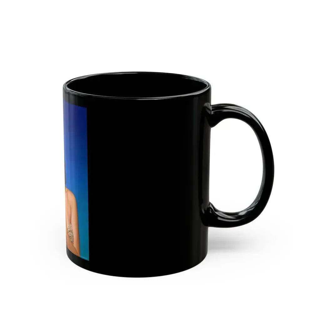 Barbara Carrera #34 (Vintage Female Icon) Black Coffee Mug - Go Mug Yourself