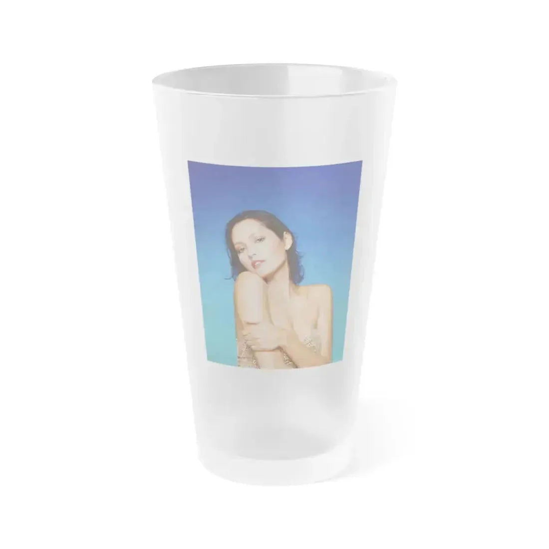 Barbara Carrera #34 (Vintage Female Icon) Frosted Pint Glass 16oz 16oz Frosted - Go Mug Yourself