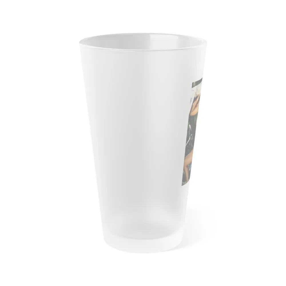 Barbara Carrera #35 - Topless (Vintage Female Icon) Frosted Pint Glass 16oz-Go Mug Yourself