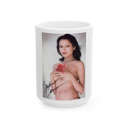 Barbara Carrera #50 (Vintage Female Icon) White Coffee Mug 15oz - Go Mug Yourself