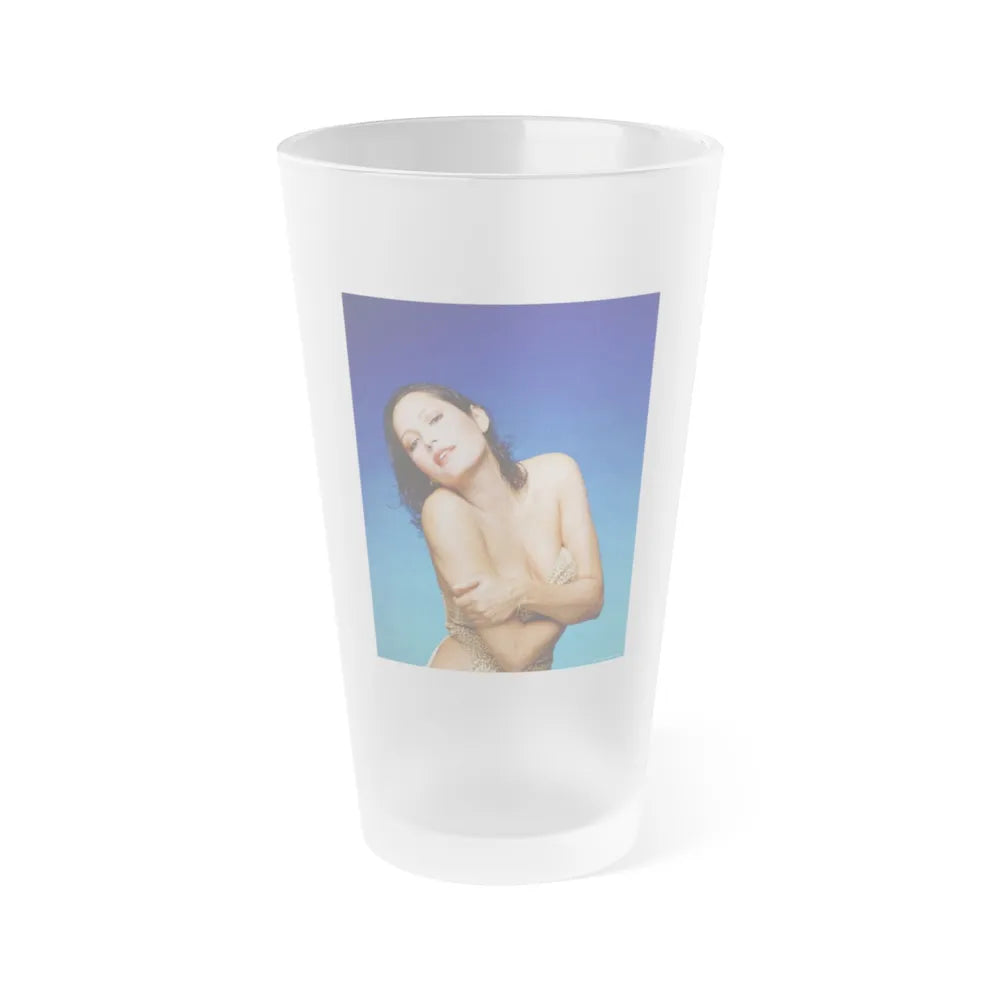 Barbara Carrera #56 (Vintage Female Icon) Frosted Pint Glass 16oz-16oz-Frosted-Go Mug Yourself