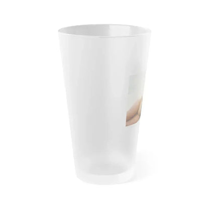 Barbara Carrera #63 1 (Vintage Female Icon) Frosted Pint Glass 16oz - Go Mug Yourself