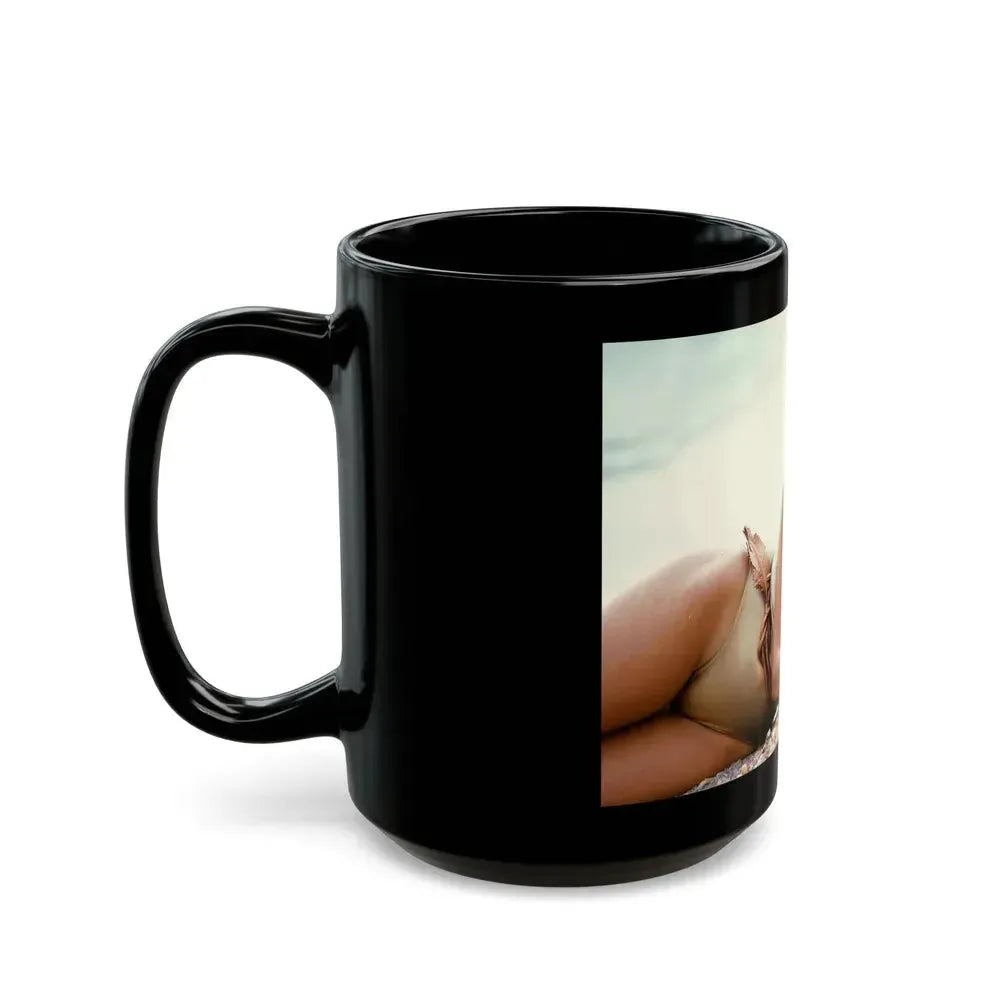 Barbara Carrera #63 (Vintage Female Icon) Black Coffee Mug - Go Mug Yourself