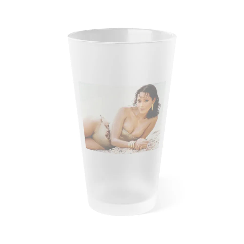 Barbara Carrera #63 (Vintage Female Icon) Frosted Pint Glass 16oz-16oz-Frosted-Go Mug Yourself