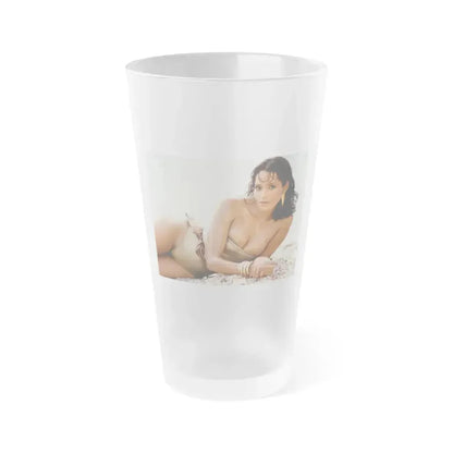 Barbara Carrera #63 (Vintage Female Icon) Frosted Pint Glass 16oz 16oz Frosted - Go Mug Yourself