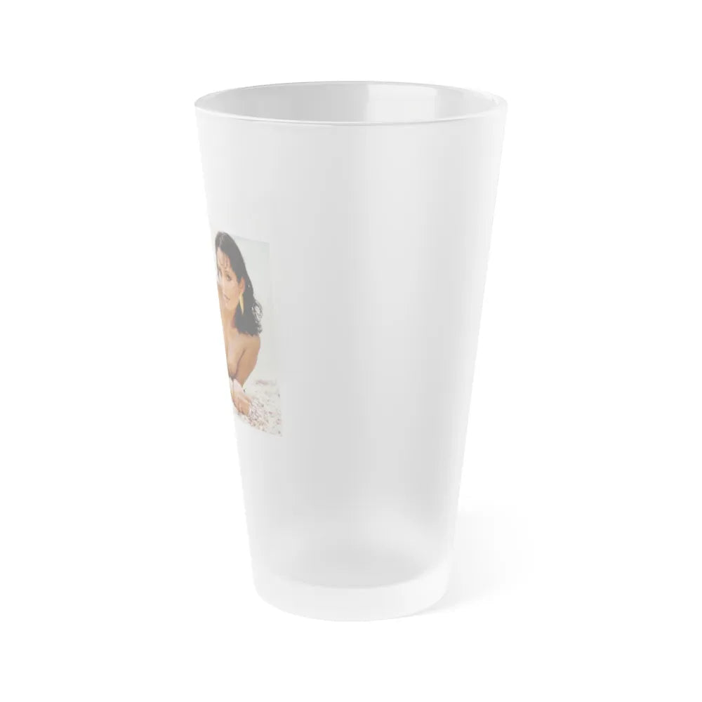 Barbara Carrera #63 (Vintage Female Icon) Frosted Pint Glass 16oz-Go Mug Yourself